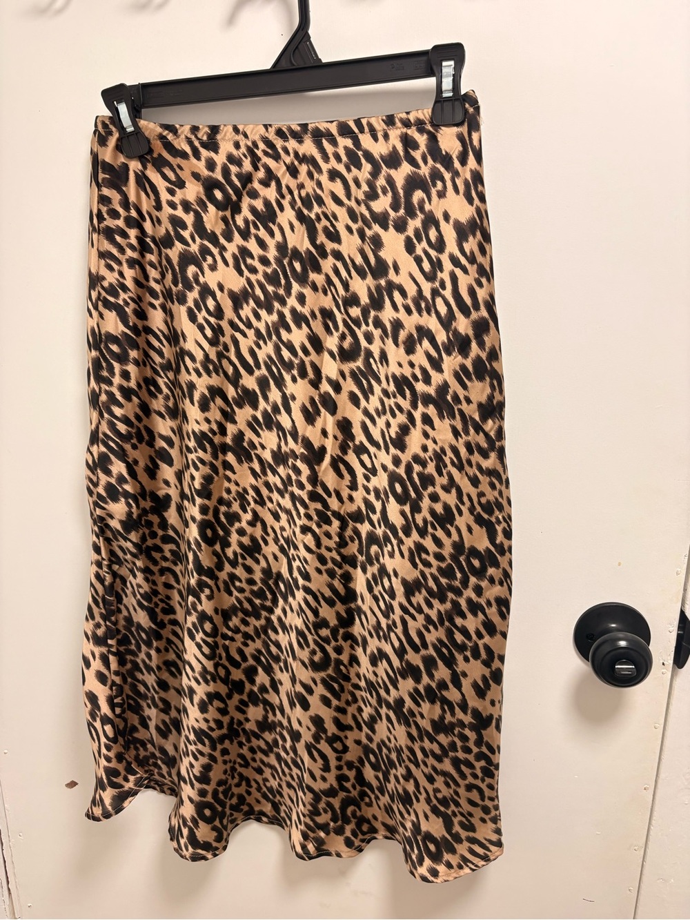 Sienna Sky Leopard Print Midi Skirt - Beige & Black